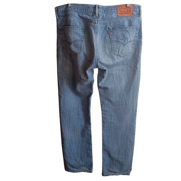 Levis Mens 514 Jeans W34 L34 Distressed Denim Relaxed Fit - Picture 5 of 6